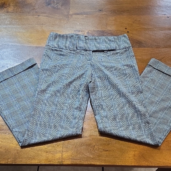 Star City Y2K Black And White Plaid Mid-Rise Cuffed Trouser Pants Size 7 - Picture 2 of 15